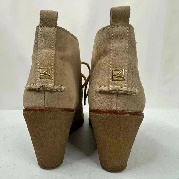 Sperry Top Sider Women's Harlow Tan Suede Wedge Chukka Bootie Size 7.5 - Picture 6 of 14